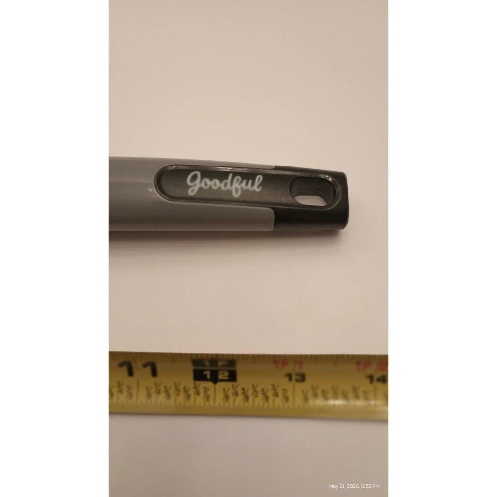 Goodful Slotted Turner Spatula, Black/Gray, Handle, Solid Pattern. NICE!